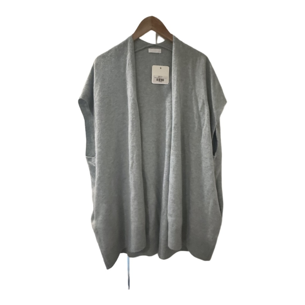 Sablyn Rooney Vest Green Women's Open Front 100% Softest Cashmere Cardigan